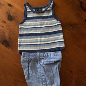 Girl’s infant sweater vest and pants 6-9 mo.